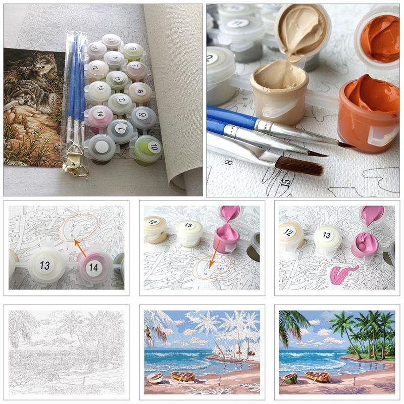 Peach Butterfly in the Summer Easy Paint by Numbers Kit for Adults Free  Shipping From California, USA 