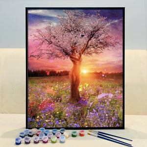 Bring the Beauty of Nature into Your Home with VIVA™ DIY Painting By Numbers - Goddess Tree (16x20" / 40x50cm), a Relaxing and Inspiring Art Experience - VIVA Paint-by-Numbers