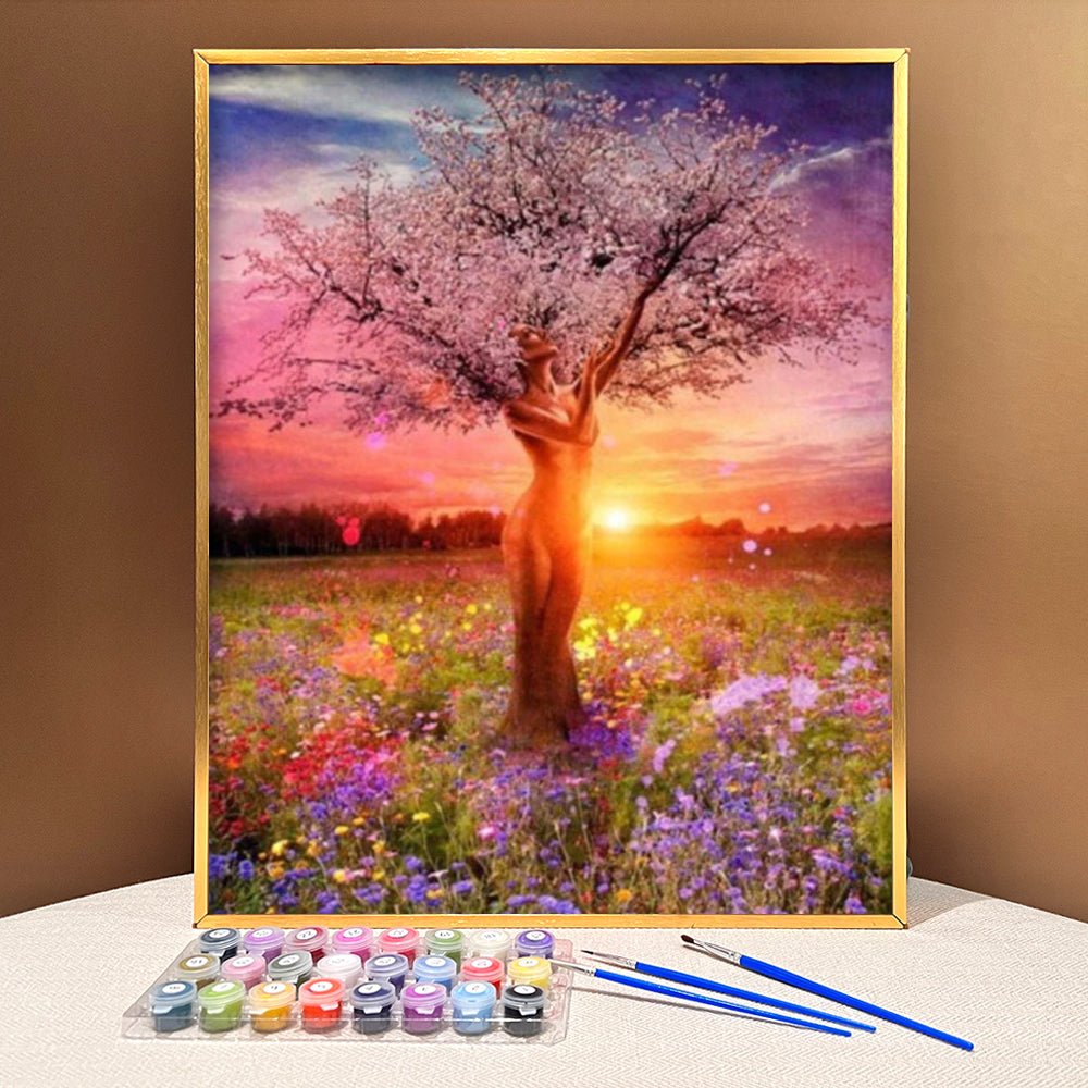 Bring the Beauty of Nature into Your Home with VIVA™ DIY Painting By Numbers - Goddess Tree (16x20" / 40x50cm), a Relaxing and Inspiring Art Experience - VIVA Paint-by-Numbers