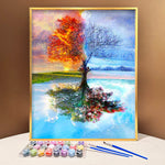 Discover a Relaxing and Therapeutic Art Experience with VIVA™ DIY Painting By Numbers - Seasonscapes (16x20" / 40x50cm) - VIVA Paint-by-Numbers