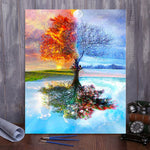Discover a Relaxing and Therapeutic Art Experience with VIVA™ DIY Painting By Numbers - Seasonscapes (16x20" / 40x50cm) - VIVA Paint-by-Numbers