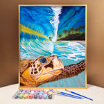 Dive into the Ocean's Wonders with VIVA™ DIY Painting By Numbers - Sea Turtle (16"x20" / 40x50cm), A Soothing and Inspiring Art Journey - VIVA Paint-by-Numbers