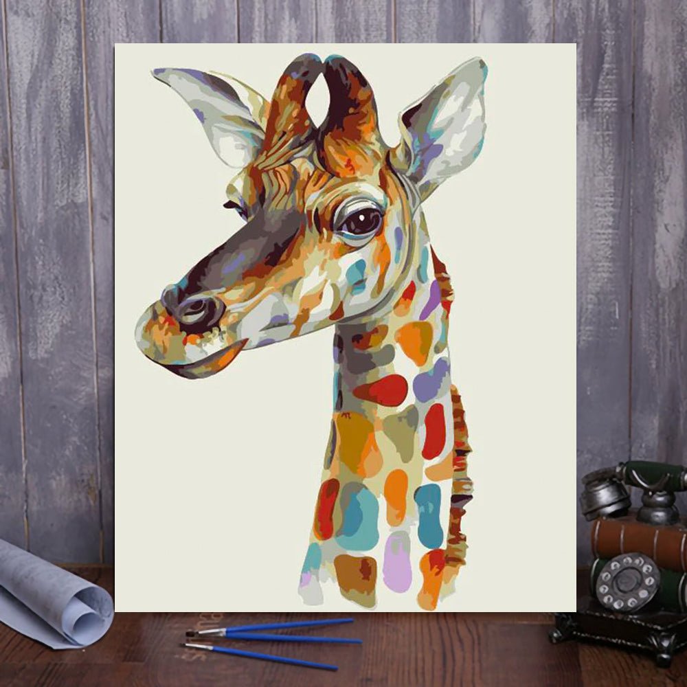 Paint by Numbers for Adults Animals Giraffe Kits on Canvas, Easy
