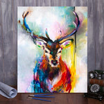 Embark on a Journey of Inner Peace with VIVA™ DIY Painting By Numbers - Abstract Deer (16"x20" / 40x50cm), A Harmonious and Soothing Art Experience. - VIVA Paint-by-Numbers