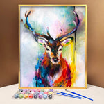 Embark on a Journey of Inner Peace with VIVA™ DIY Painting By Numbers - Abstract Deer (16"x20" / 40x50cm), A Harmonious and Soothing Art Experience. - VIVA Paint-by-Numbers