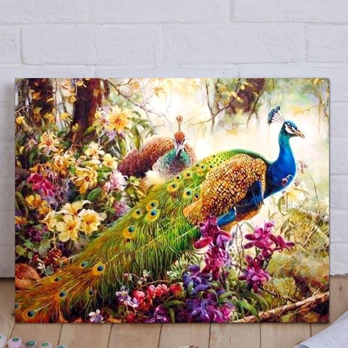 Embrace Your Inner Beauty with VIVA™ DIY Painting By Numbers - Majestic Peacock (16"x20" / 40x50cm), A Renewing and Confidence-Boosting Art Experience - VIVA Paint-by-Numbers