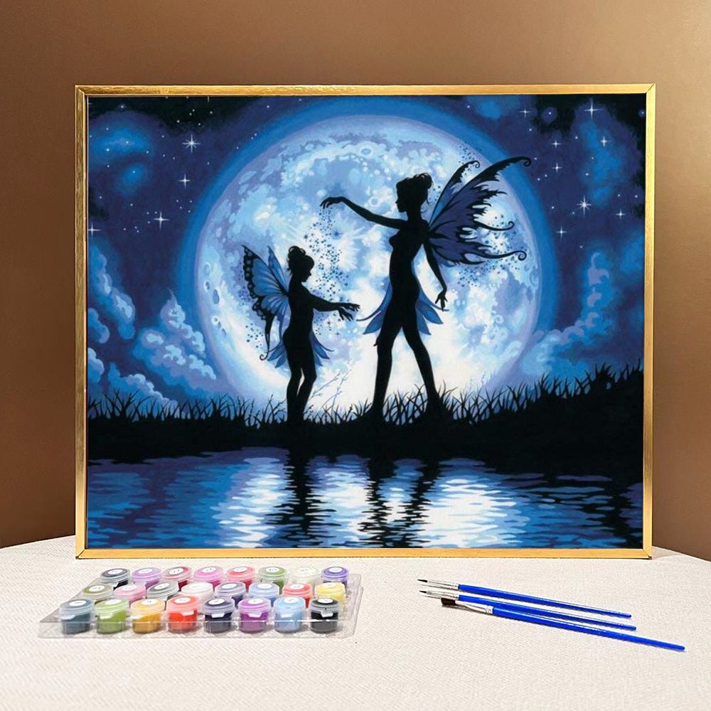 Wowdecor Paint By Numbers Kit For Adults - Piano & Wedding Girl Design, 16x20 Inch Framed Canvas, DIY Art Set