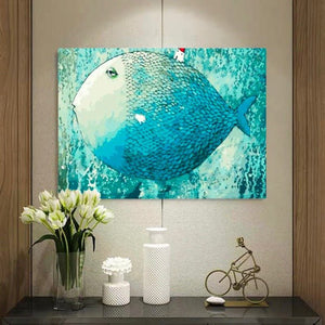 Indulge in Tranquility with VIVA™ DIY Painting By Numbers - Sleepy-Eyed Fish (16x20"/40x50cm), A Soothing and Rejuvenating Art Experience. - VIVA Paint-by-Numbers