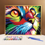 Unleash Vibrant Colors and Relaxation through Creativity with VIVA™ DIY Painting By Numbers - Cattique (16"x20" / 40x50cm) - VIVA Paint-by-Numbers