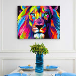 Unleash Your Inner Strength with VIVA™ DIY Painting By Numbers - Colorful Lion (16"x20" / 40x50cm), A Majestic and Empowering Art Experience - VIVA Paint-by-Numbers