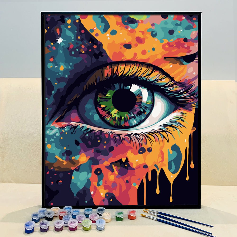 Unwind and De-stress with VIVA™ DIY Painting By Numbers (EXCLUSIVE) -  Mystical Colorful Eye (16