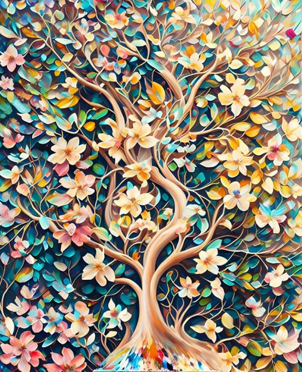 Tree of Life Paint by Numbers Kit for Adults Colorful Wishing Tree Oil  Painting on Canvas Wall Decor Canvas Painting for Home Living Room  Decor16x20