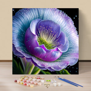 Unwind and Recharge with VIVA™ DIY Painting By Numbers (EXCLUSIVE) - Dewy Lisianthus (16"x16"/40x40cm) - VIVA Paint-by-Numbers