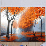 VIVA™ DIY Painting By Numbers - Autumn Street (16"x20" / 40x50cm) - VIVA Paint-by-Numbers