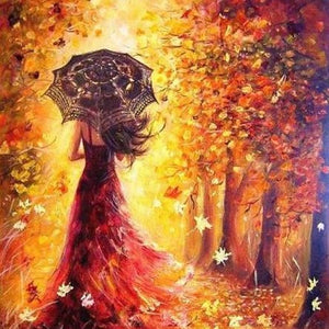 VIVA™ DIY Painting By Numbers - Beautiful Woman Autumn Landscape (16"x20" / 40x50cm) - VIVA Paint-by-Numbers