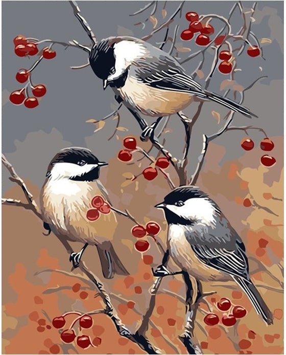 VIVA™ DIY Painting By Numbers - Birds On A Branch(16"x20" / 40x50cm) - VIVA Paint-by-Numbers