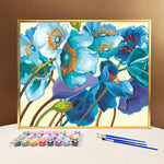 VIVA™ DIY Painting By Numbers - Blue Flower (16"x20" / 40x50cm) - VIVA Paint-by-Numbers