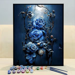VIVA™ DIY Painting By Numbers - Blue rose (16"x20" / 40x50cm) - VIVA Paint-by-Numbers