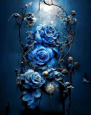 VIVA™ DIY Painting By Numbers - Blue rose (16"x20" / 40x50cm) - VIVA Paint-by-Numbers