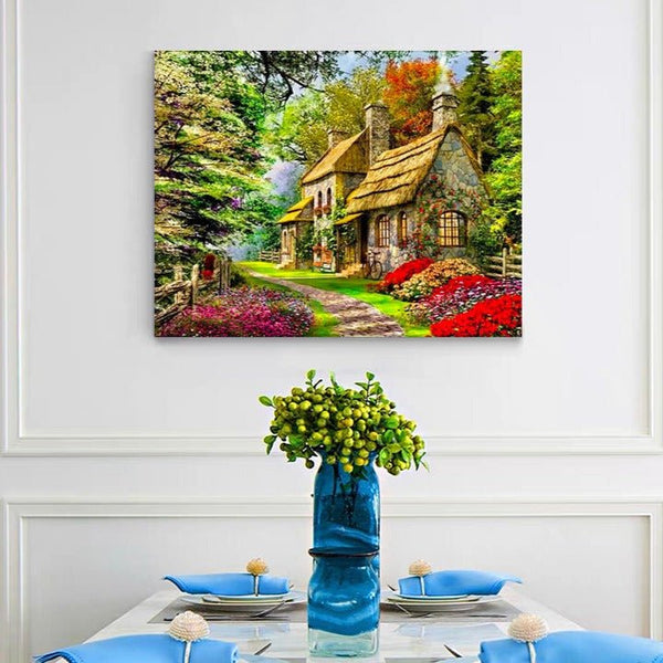 VIVA™ DIY Painting By Numbers - Cabin in the woods (16