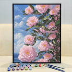 VIVA™ DIY Painting By Numbers - Camellia by the Sea-B (16"x20" / 40x50cm) - VIVA Paint-by-Numbers