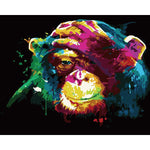 VIVA™ DIY Painting By Numbers - Chimpanzee Thinking(16"x20" / 40x50cm) - VIVA Paint-by-Numbers