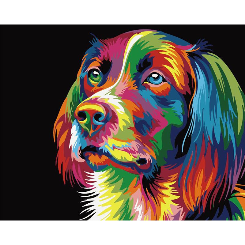 VIVA™ DIY Painting By Numbers -Colorful Dog (16"x20" / 40x50cm) - VIVA Paint-by-Numbers