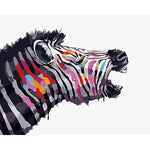 VIVA™ DIY Painting By Numbers - Cool Zebra (16"x20" / 40x50cm) - VIVA Paint-by-Numbers