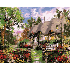 VIVA™ DIY Painting By Numbers - Cottage(16"x20" / 40x50cm) - VIVA Paint-by-Numbers