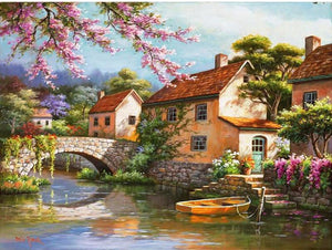 VIVA™ DIY Painting By Numbers - Countryside Landscape (16"x20" / 40x50cm) - VIVA Paint-by-Numbers