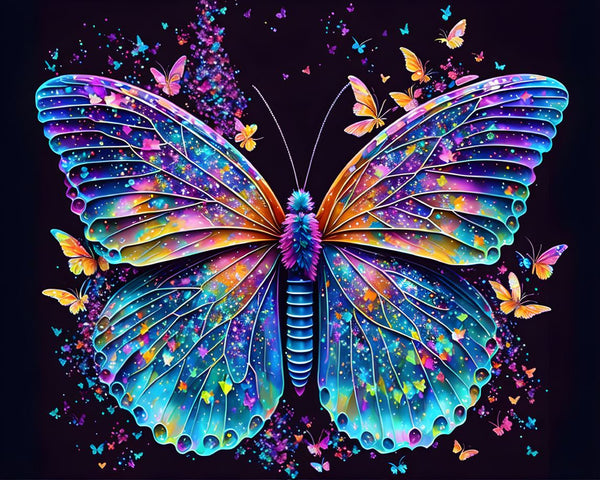 Paint by Number Aqua Fairy with Butterfly – Artist By Number