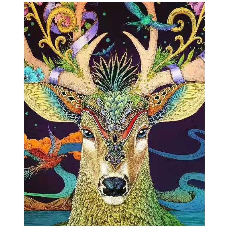 VIVA™ DIY Painting By Numbers - Deer Head (16"x20" / 40x50cm) - VIVA Paint-by-Numbers