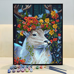 VIVA™ DIY Painting By Numbers - Deer in flowers (16x20" / 40x50cm) - VIVA Paint-by-Numbers