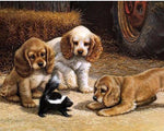 VIVA™ DIY Painting By Numbers - Dogs Playing (16"x20" / 40x50cm) - VIVA Paint-by-Numbers