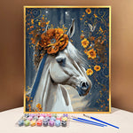 VIVA™ DIY Painting By Numbers - Horse in flowers (16x20" / 40x50cm) - VIVA Paint-by-Numbers