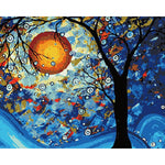 VIVA™ DIY Painting By Numbers - Moon And Tree (16"x20" / 40x50cm) - VIVA Paint-by-Numbers