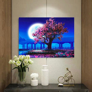 VIVA™ DIY Painting By Numbers - Moonlit Cherry (16"x20" / 40x50cm) - VIVA Paint-by-Numbers