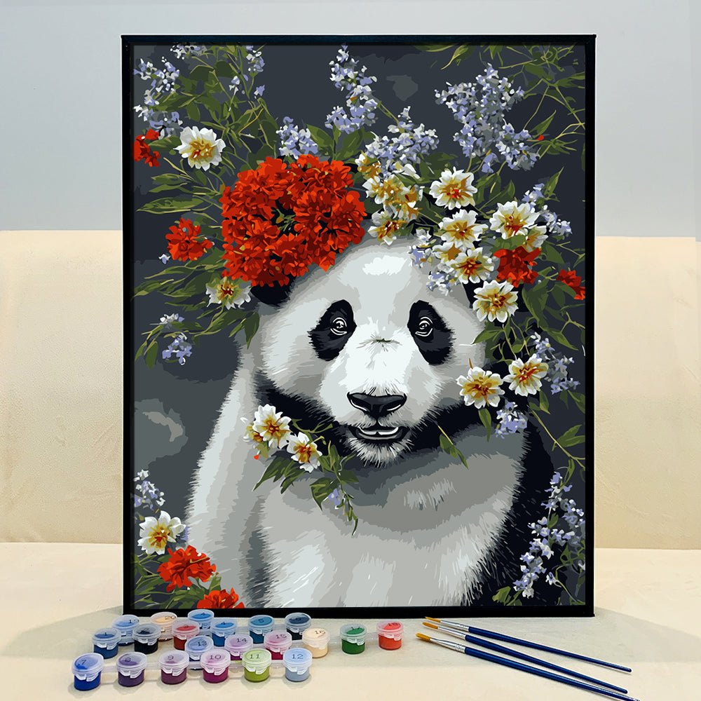 Paint Numbers Kids Panda, Paintings Numbers Panda
