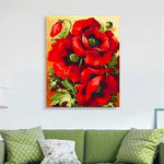 VIVA™ DIY Painting By Numbers - Red Flower (16"x20" / 40x50cm) - VIVA Paint-by-Numbers