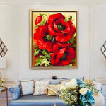 VIVA™ DIY Painting By Numbers - Red Flower (16"x20" / 40x50cm) - VIVA Paint-by-Numbers