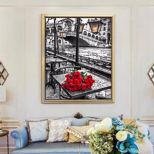 VIVA™ DIY Painting By Numbers - Red Roses (16"x20" / 40x50cm) - VIVA Paint-by-Numbers