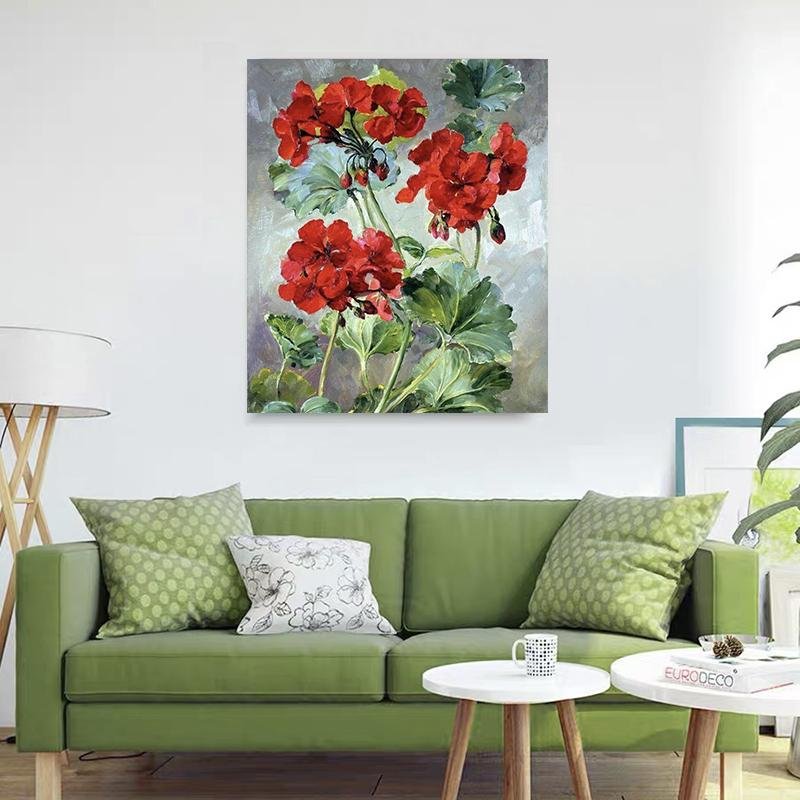 VIVA™ DIY Painting By Numbers -Rose Geranium (16"x20" / 40x50cm) - VIVA Paint-by-Numbers