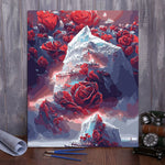 VIVA™ DIY Painting By Numbers - Rose in the ice (16"x20" / 40x50cm) - VIVA Paint-by-Numbers