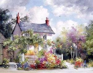 VIVA™ DIY Painting By Numbers - Rural House (16"x20" / 40x50cm) - VIVA Paint-by-Numbers