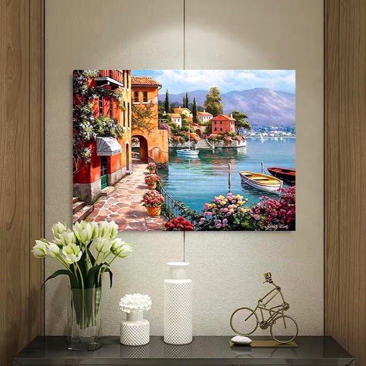 VIVA™ DIY Painting By Numbers - Seascape Resort (16"x20" / 40x50cm) - VIVA Paint-by-Numbers