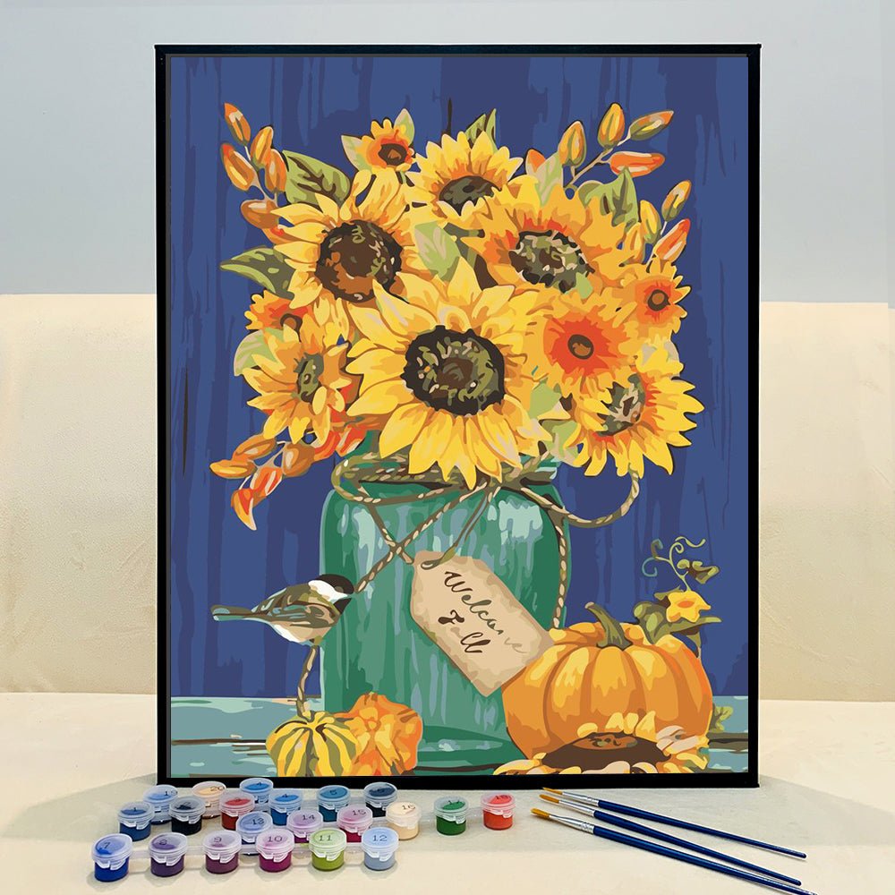 VIVA™ DIY Painting By Numbers - Sunflowers (16"x20" / 40x50cm) - VIVA Paint-by-Numbers