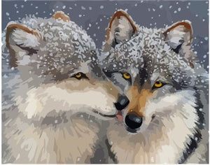 VIVA™ DIY Painting By Numbers -Two Wolves (16"x20" / 40x50cm) - VIVA Paint-by-Numbers