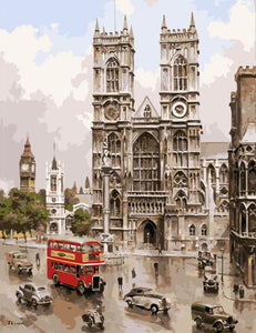 VIVA™ DIY Painting By Numbers - Westminister Abbey (16"x20" / 40x50cm) - VIVA Paint-by-Numbers