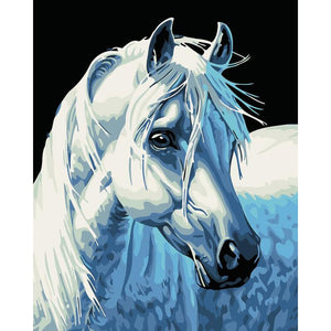 VIVA™ DIY Painting By Numbers - White Horse (16"x20" / 40x50cm) - VIVA Paint-by-Numbers