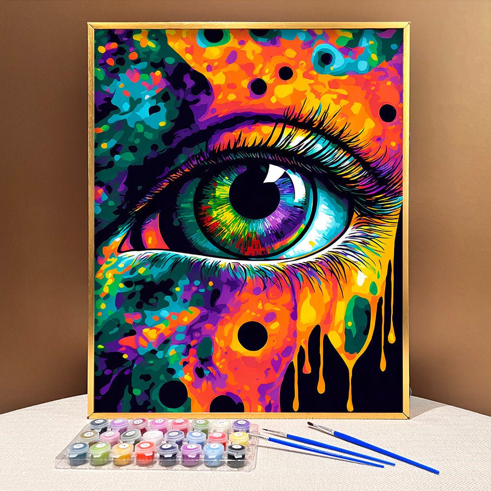 Unwind and De-stress with VIVA™ DIY Painting By Numbers (EXCLUSIVE) -  Mystical Colorful Eye (16